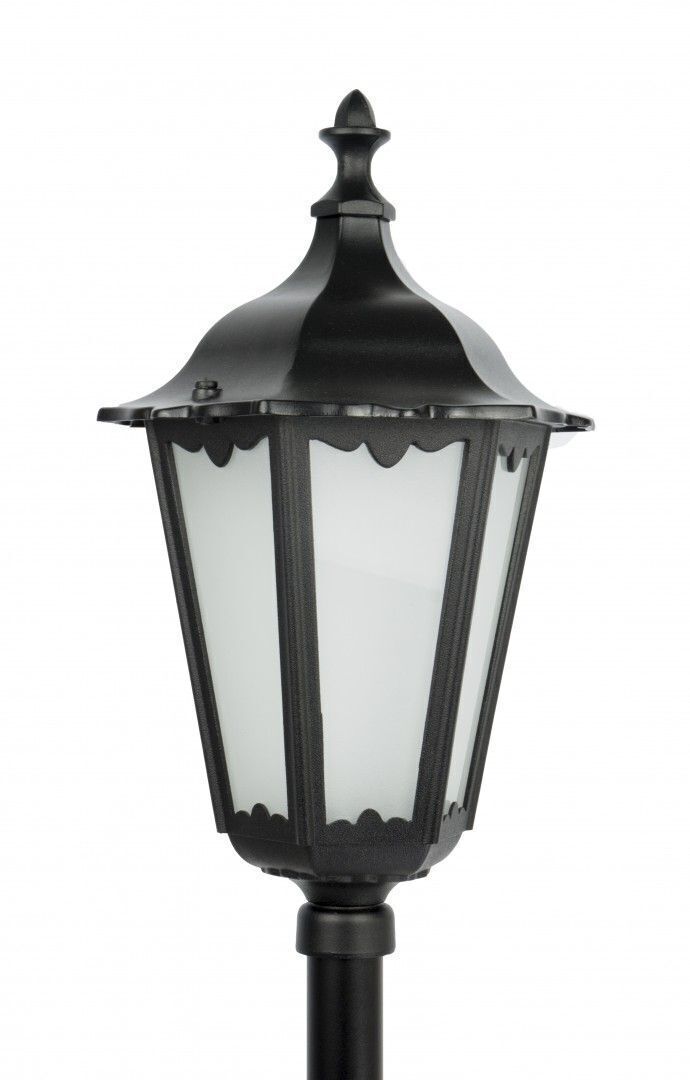 Schwarze Wegeleuchte 114cm Rustikal Aluminium Glas Lampe, Lampenschirm