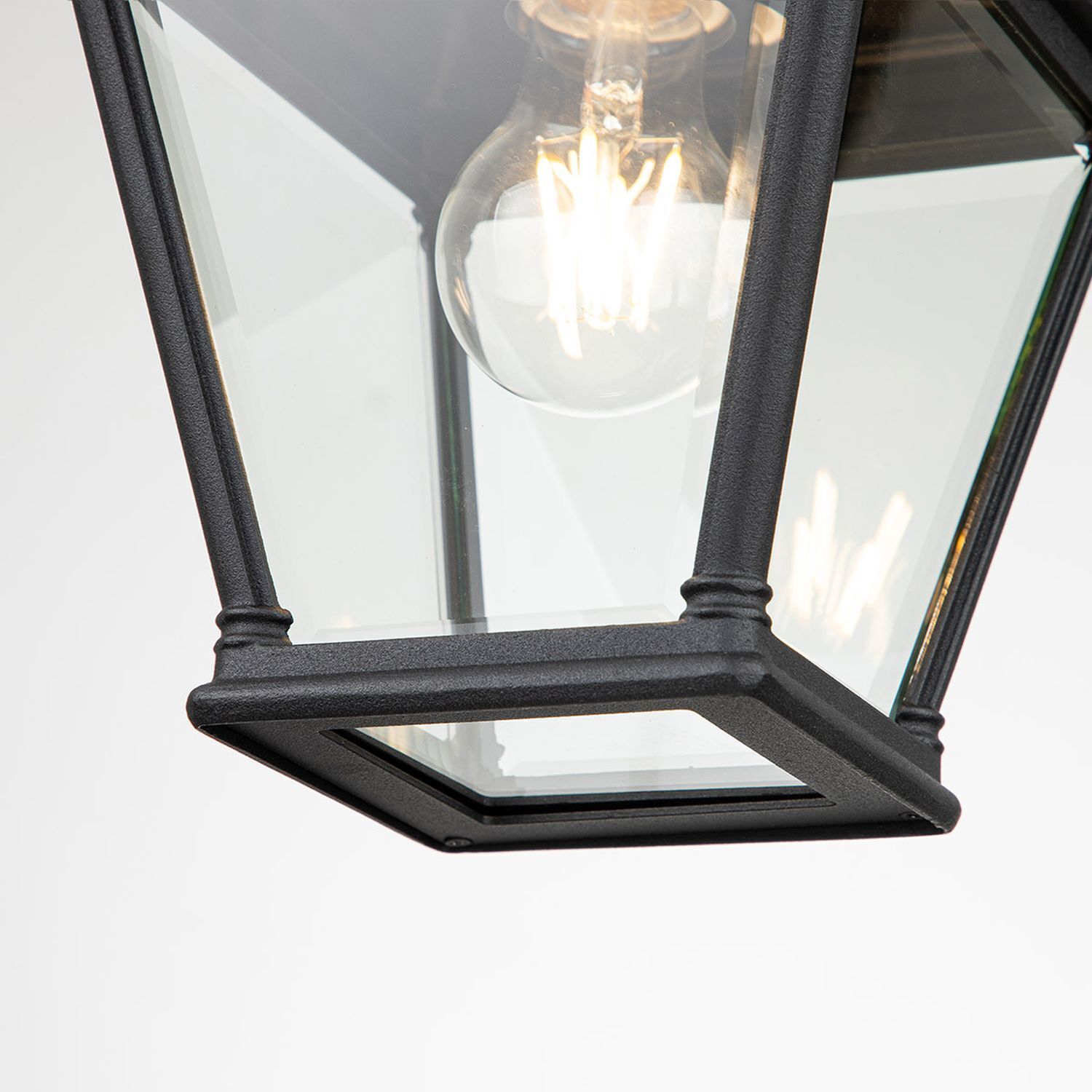 Lampe d'extérieur noire L : 18 cm H : max. 141,2 cm E27