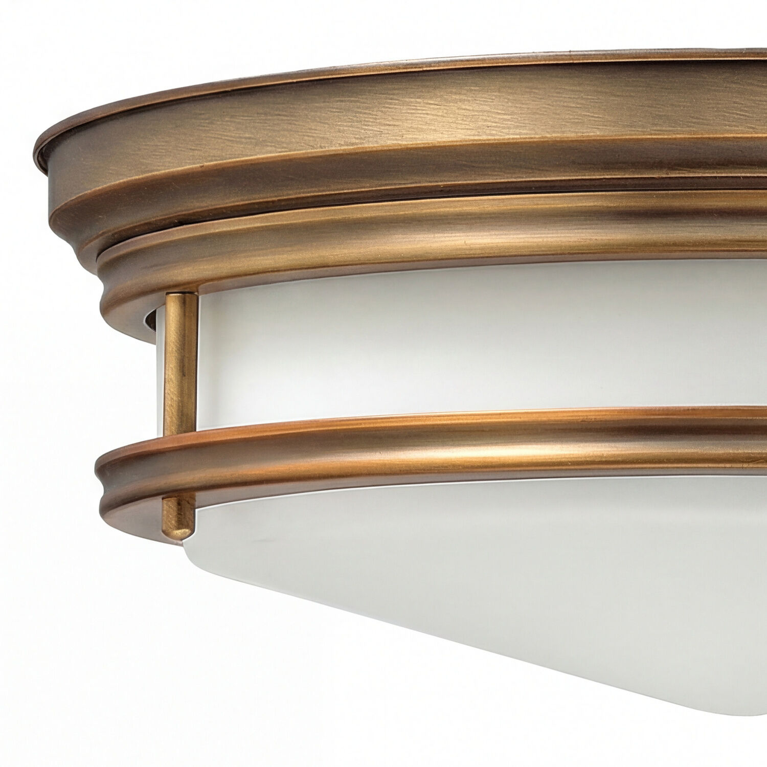 deckenleuchte-deckenlampe-coban-3-flammig-bronze-gebuerstet-weiss-jugendstil-02 decken-licht, kupferfinish, rand-glas, rundlampe, metallrahmen