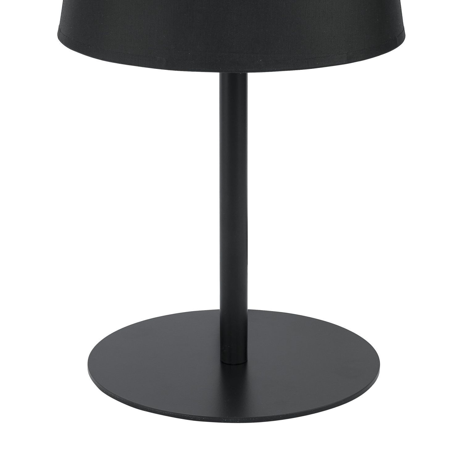 tischleuchte-nachttischlampe-schwarz-stoff-metall-dekorativ-tischlampe-3 Tischlampe, Schirm, Metallstativ, runder Lampenfuß, schwarz