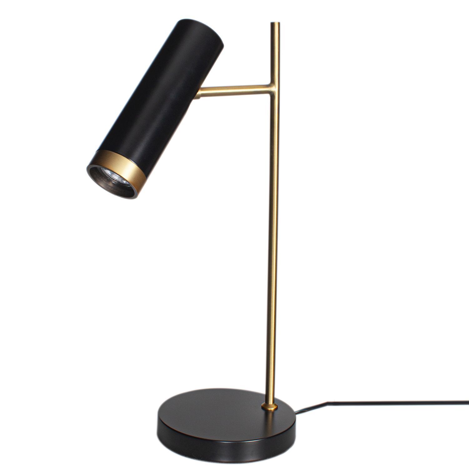 Schreibtischlampe Gold Schwarz 49 cm Metall GU10 verstellbar