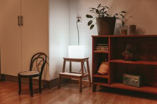 Cube lumineux extérieur câble fiche IP65 E27 LED 6500 K L : 20 cm Topfpflanze, Ecke, Wohnzimmer, Innenarchitektur, Holz