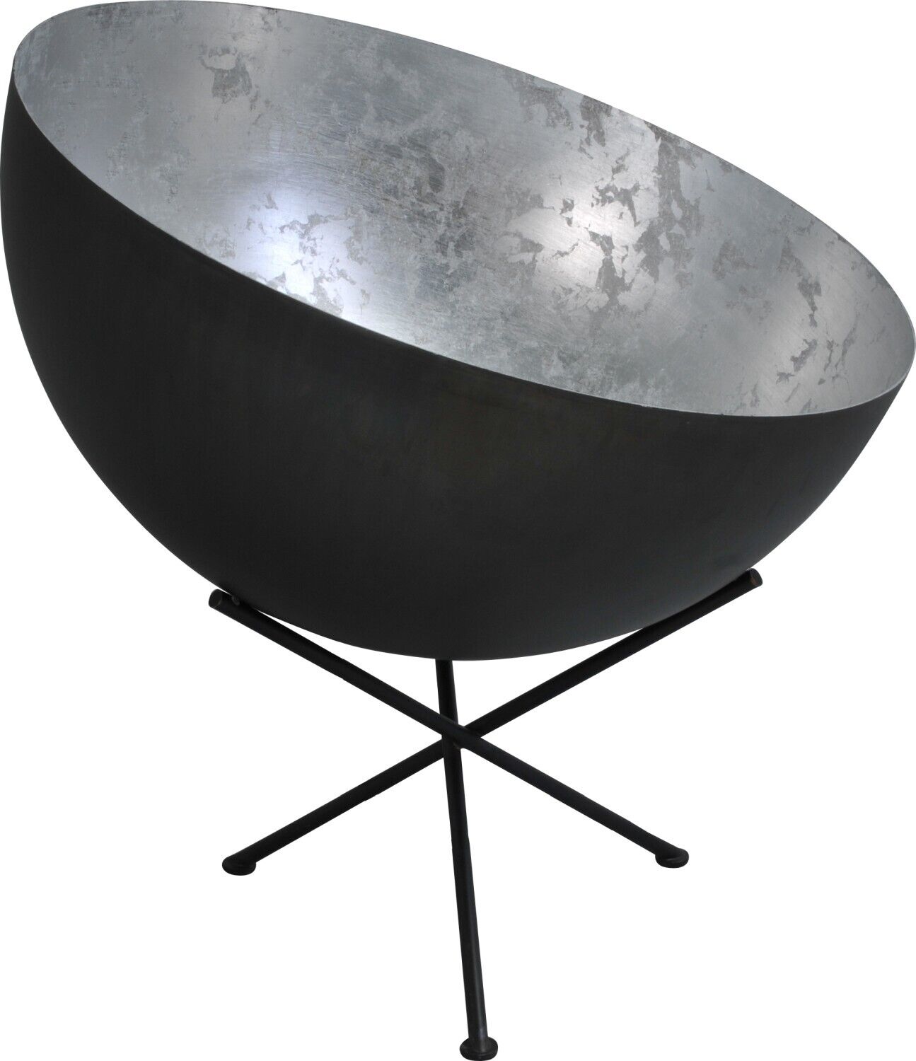 Stehleuchte LARINO Grau Metall Silber Ø60cm H:70cm