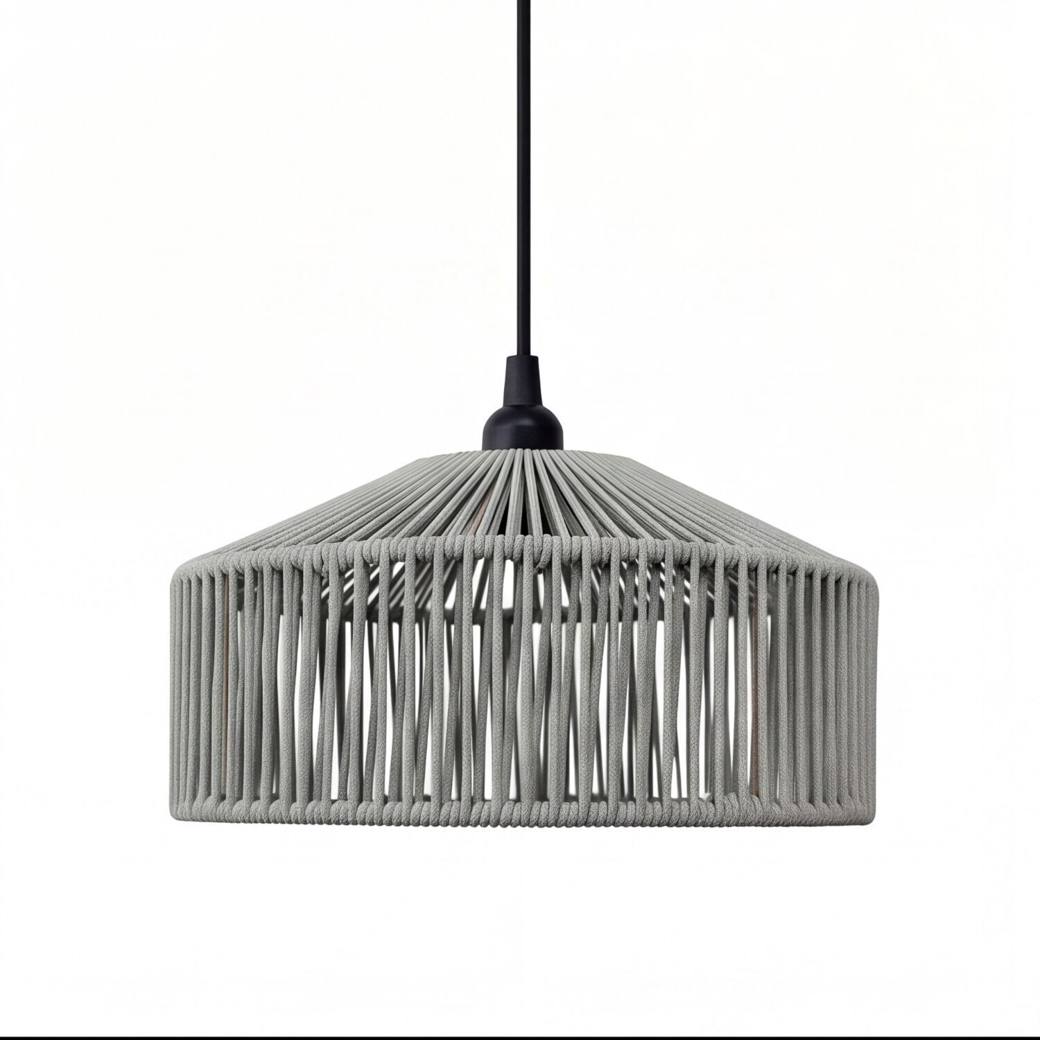 Pendelleuchte, Korb-Lampe, Graue Lampe, Hängelampe, Indirekte Beleuchtung