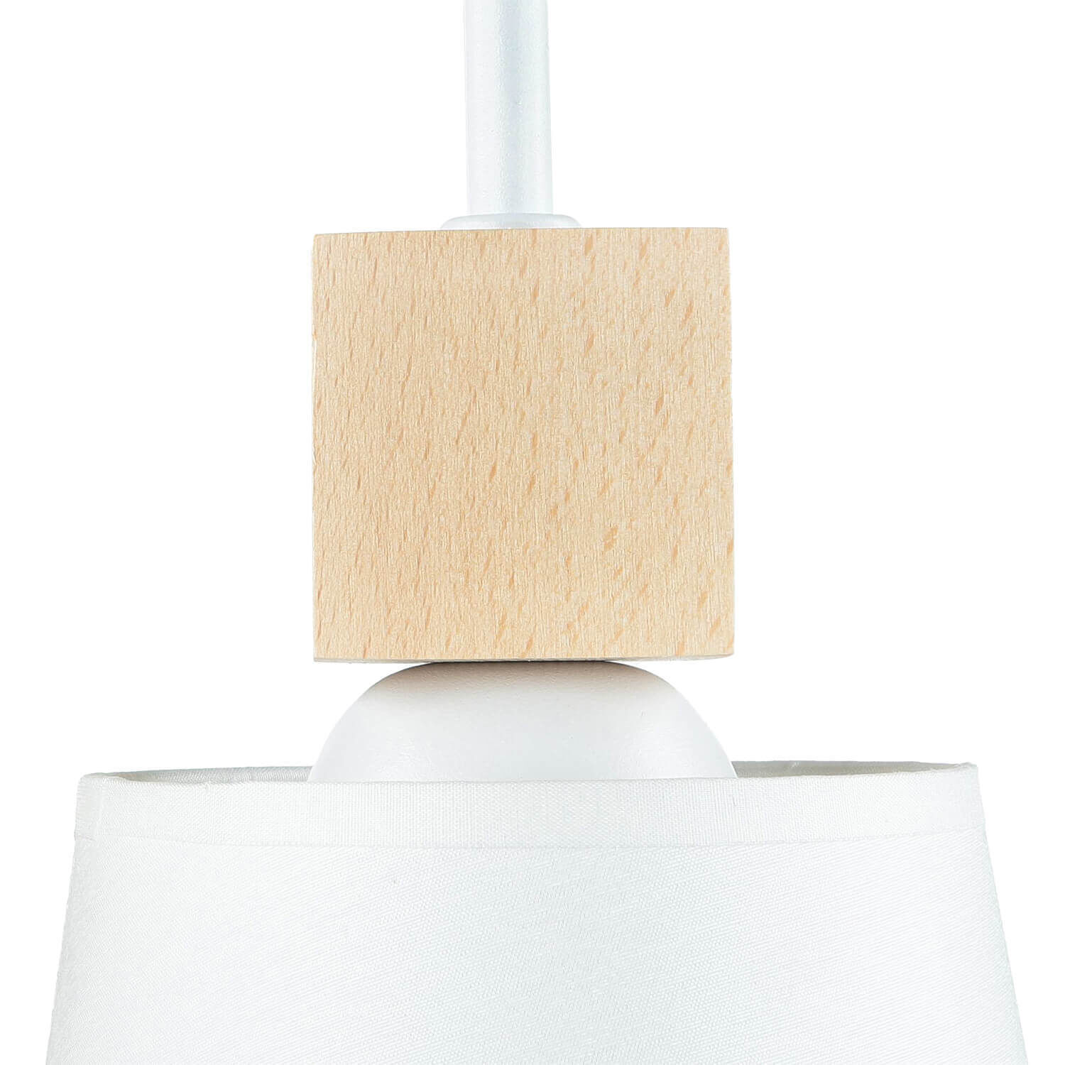 Wandlampe Schirm Weiß Holz Skandinavisch REILLY Lampe