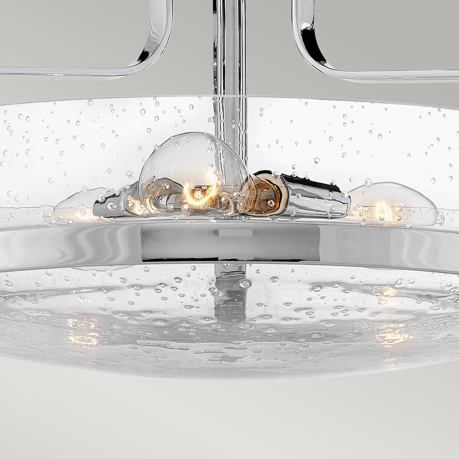 Deckenleuchte Metall Glas E27 rund Ø 45,6 cm 3x E27