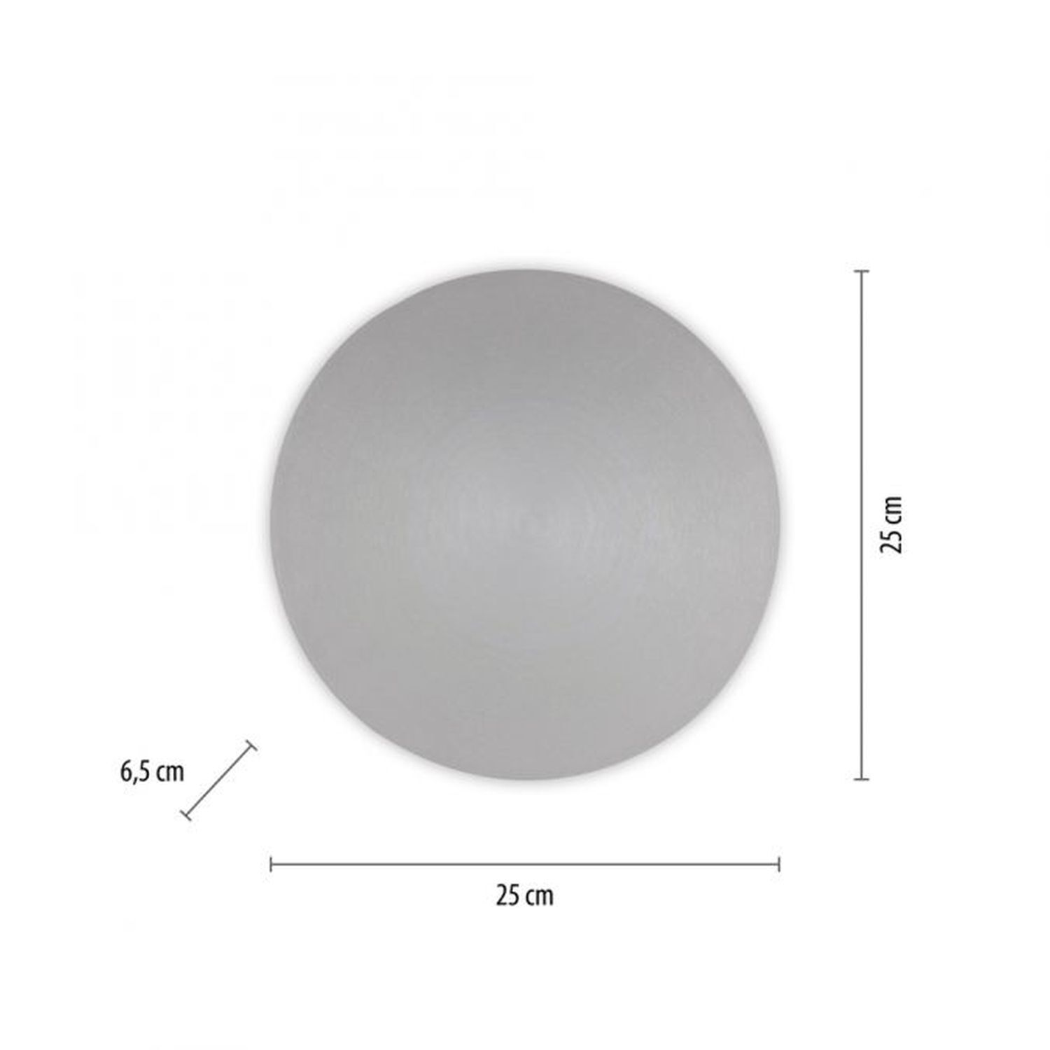 LED Akku Wandlampe Grau Ø25 cm dimmbar Fernbedienung Sphäre