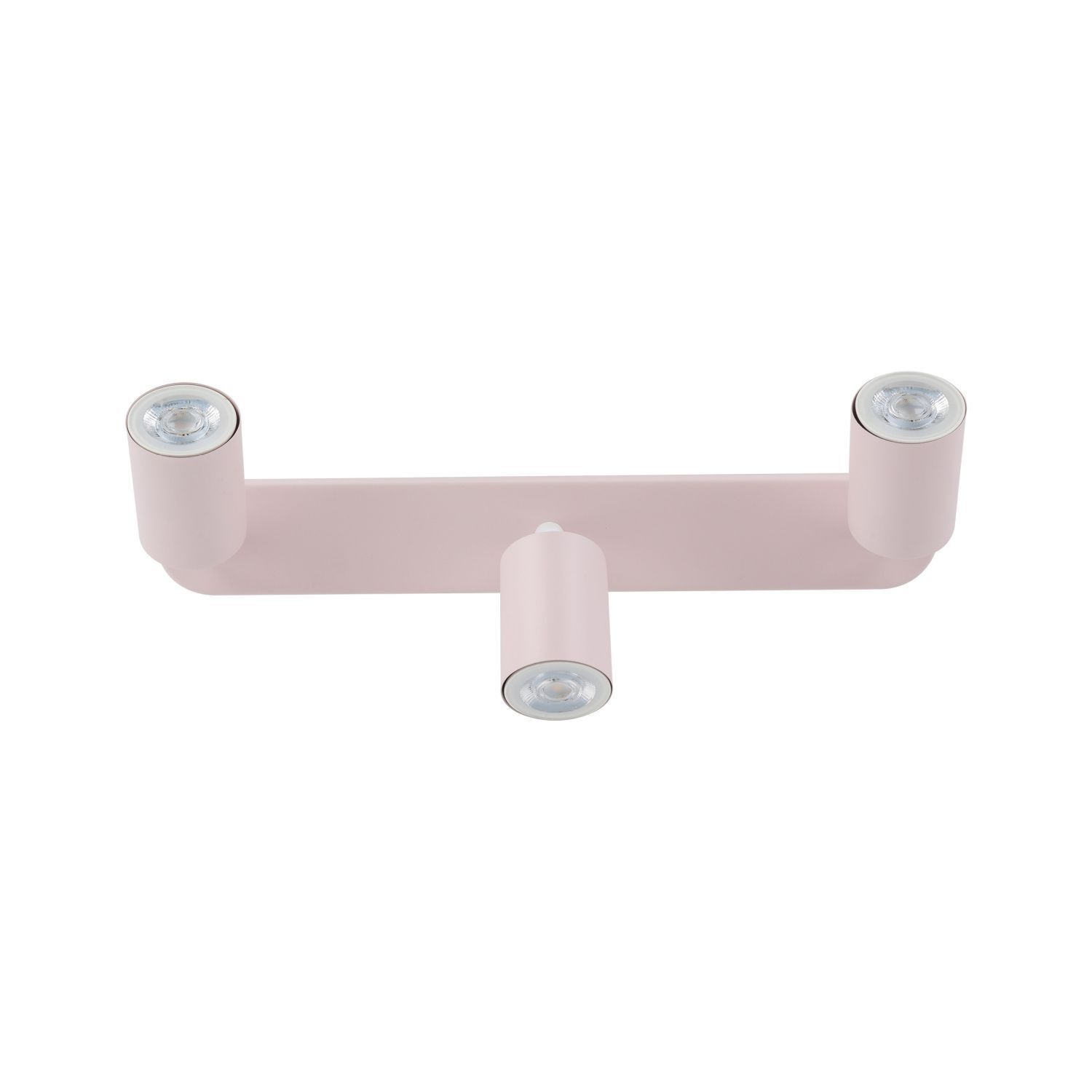 Spot de plafond métal rose GU10 52 cm long chambre d'enfant