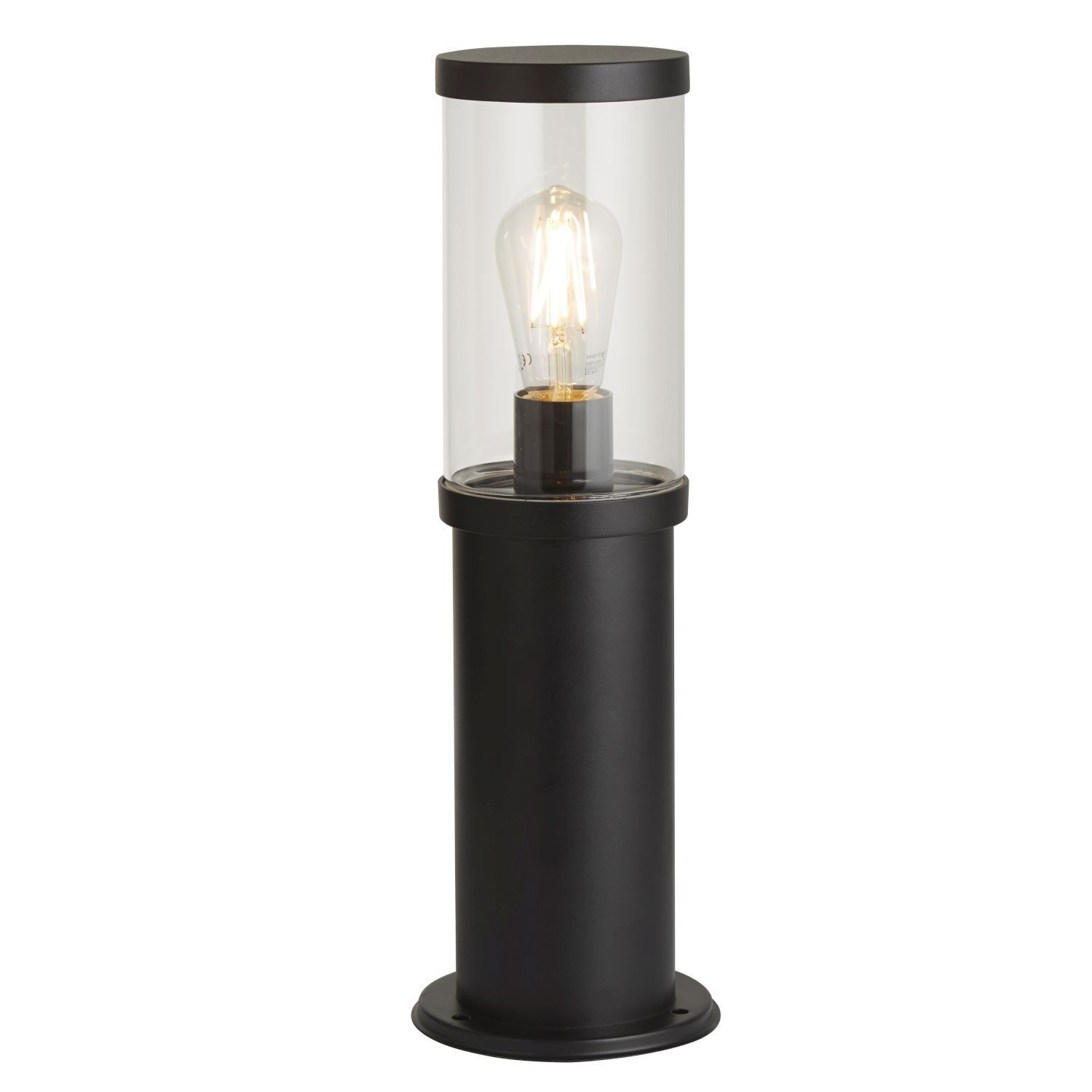 Borne d'éclairage IP44 E27 45 cm Noir Clair Chemin de jardin