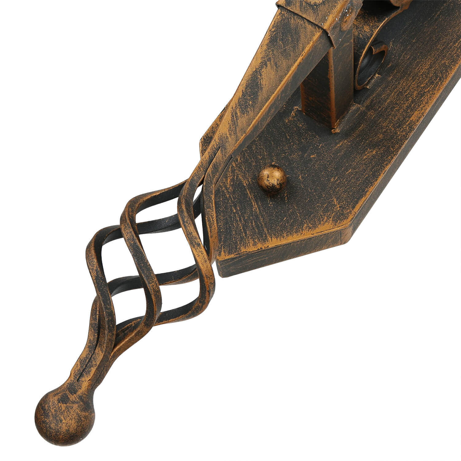 Lampe d'extérieur rustique en noir et cuivre IP44 CASTLE Bronze