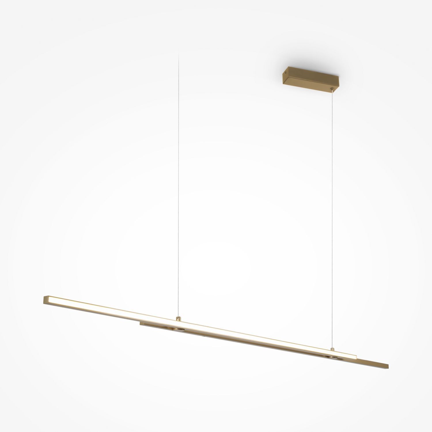 Suspension LED aluminium H : max. 120 cm en laiton Weißes Brett, Regal