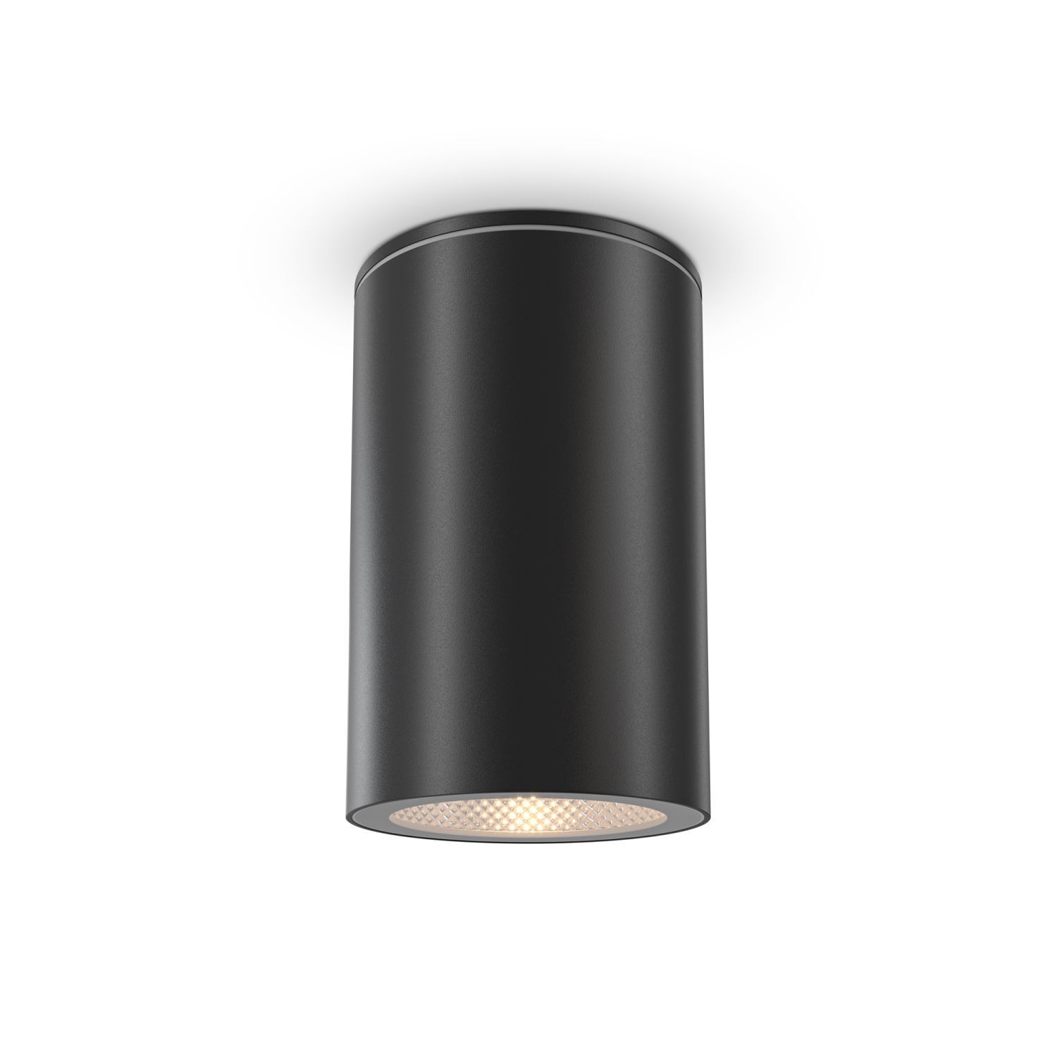 Deckenlampe Glas GU10 IP54 Ø 6,5 cm Aufputz Schwarz