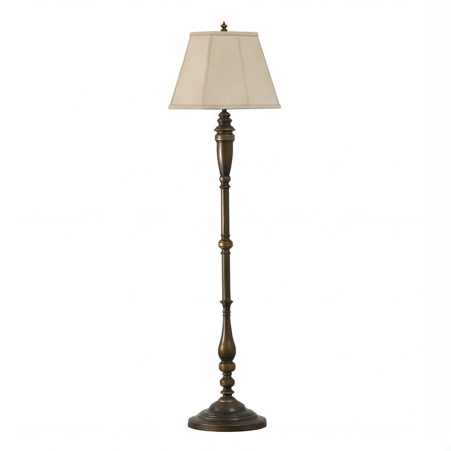 stehleuchte_stehlampe_helissent_1_flammig_bronze_antik_beige_klassisch_02 fußbodenlampe, tischlampe, lampenschirm, bronzer finish, schlanke säule