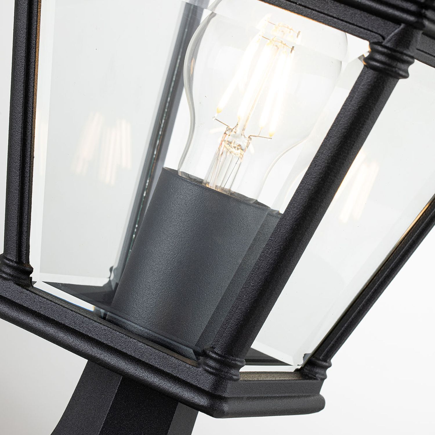 Lampe de socle 39,3 cm IP44 noir E27 chemin de jardin