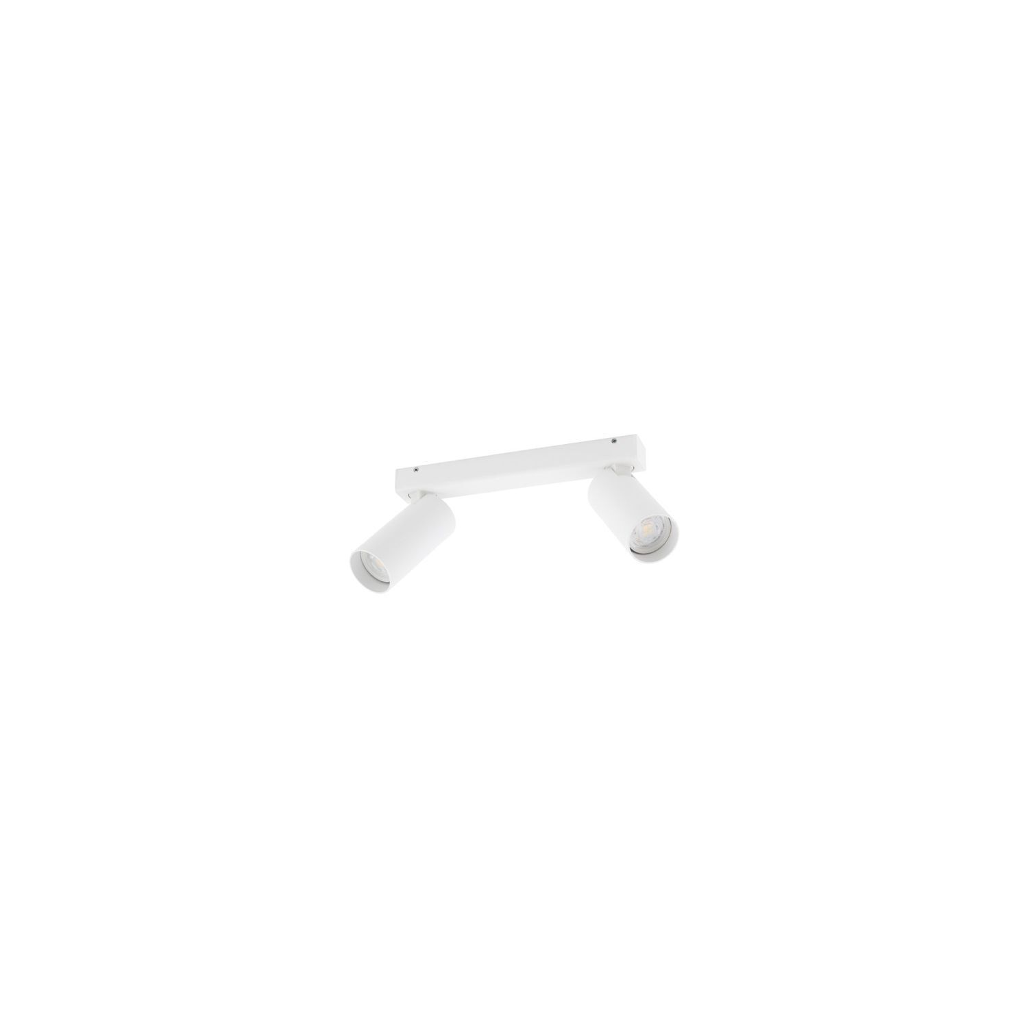 Spot mobile au plafond blanc aluminium L:32 cm long GU10