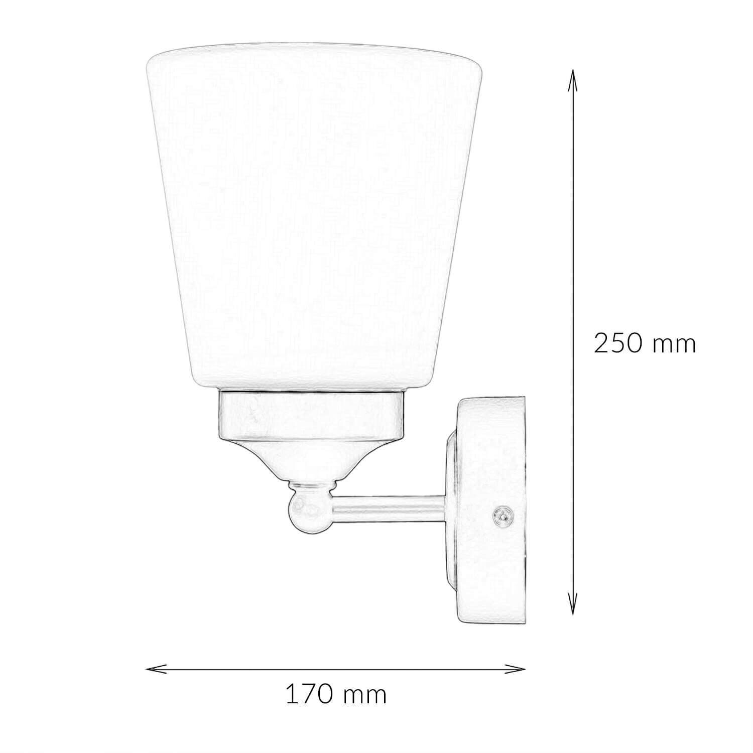 Wandleuchte Badezimmer Weiß Schwarz Metall IP44