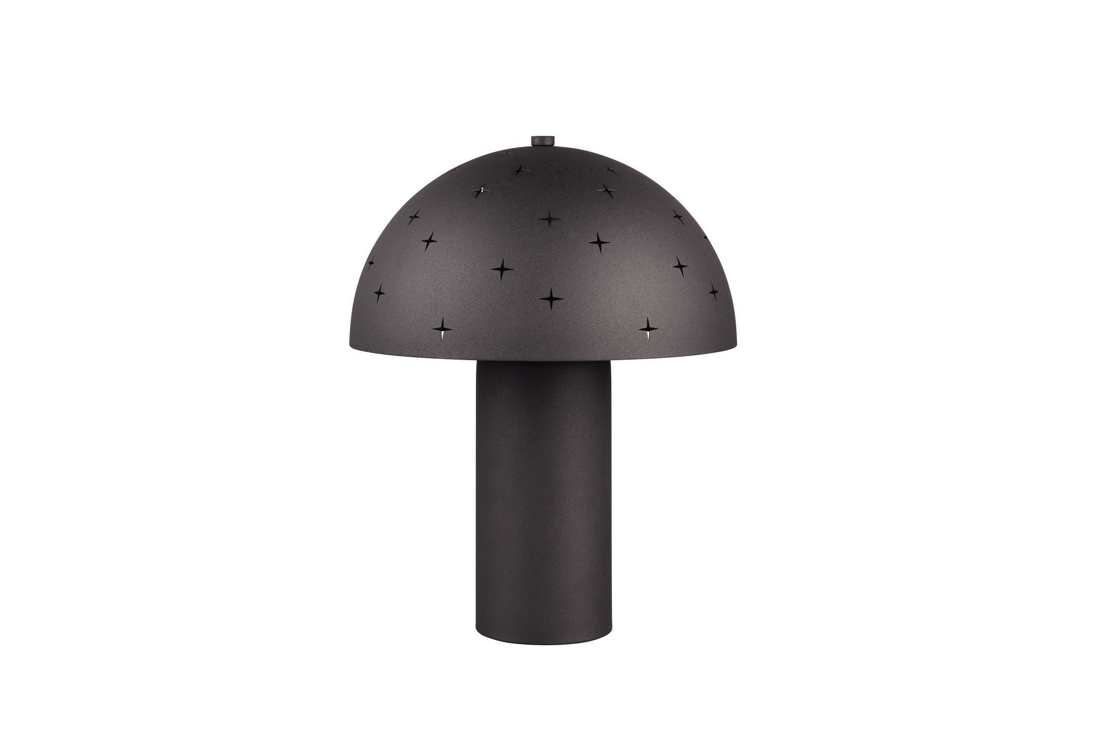 Lampe de table stylée noire métal E14 32,5 cm étoiles