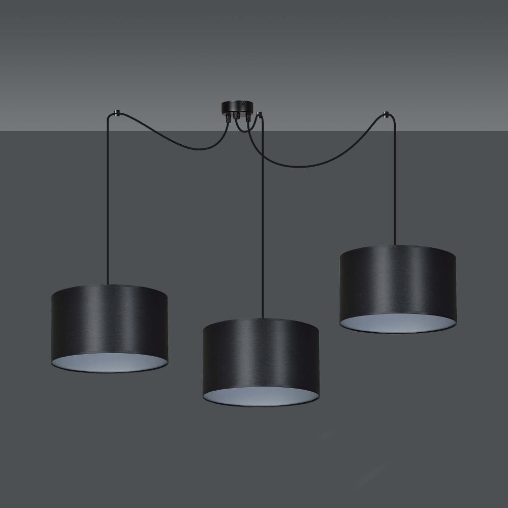 Lampe à suspendre réglable noir argent Lampe à suspendre