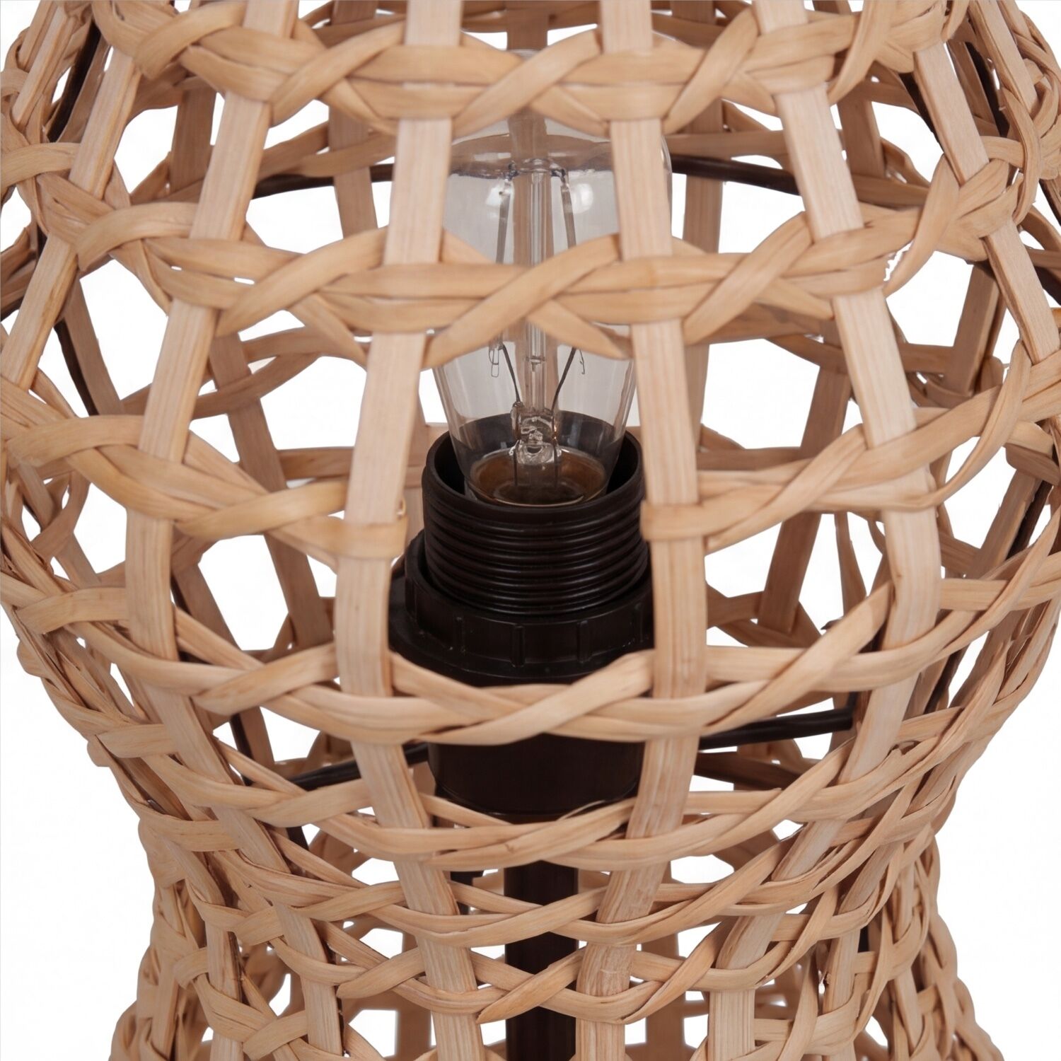 Lampe, Geflecht, Korb, Rattan, Glühbirne