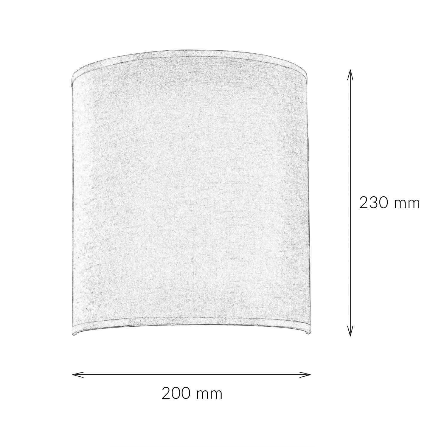 Wandlampe, Wandleuchte, Textil-Lampe, Maße 200x230 mm, Kleine Steh-/Wandlampe