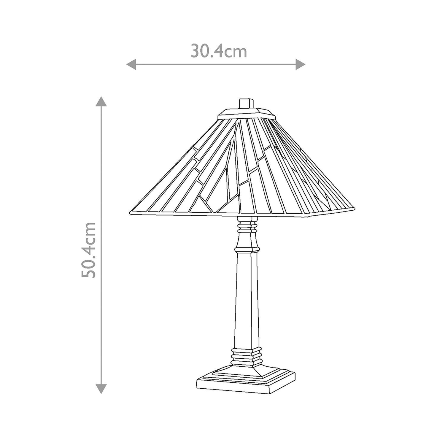 Tischlampe Tiffany Stil 50,4 cm Buntglas Metall E27