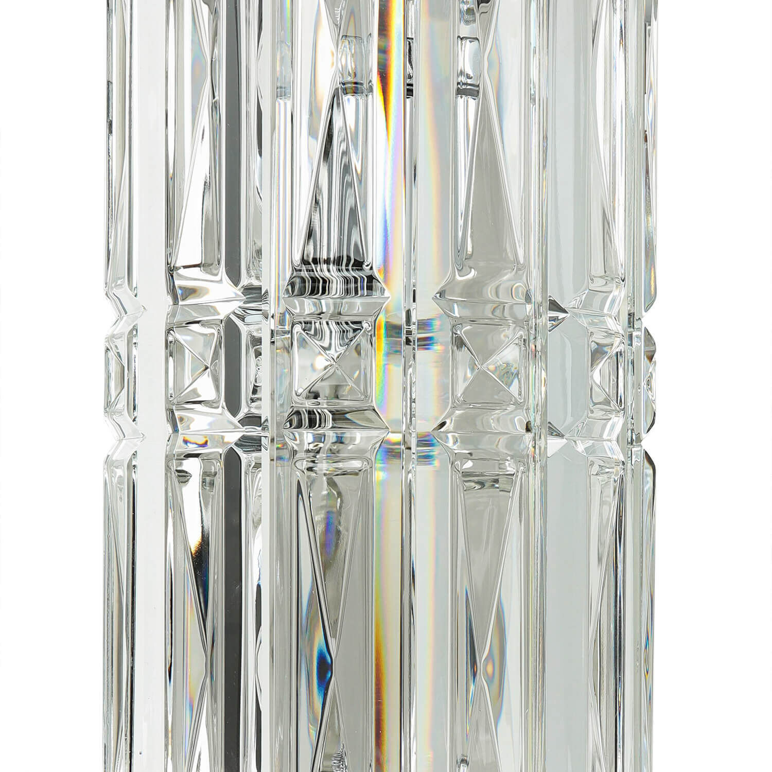 Wandlampe Metall Glas 25 cm hoch Chrom E14 länglich