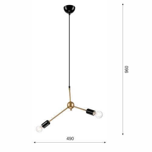 Suspension table à manger en métal doré salon