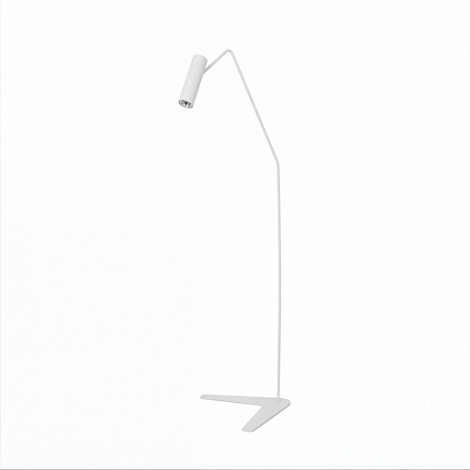 fußbodenlampe, verstellbar, weiß, modern, metall