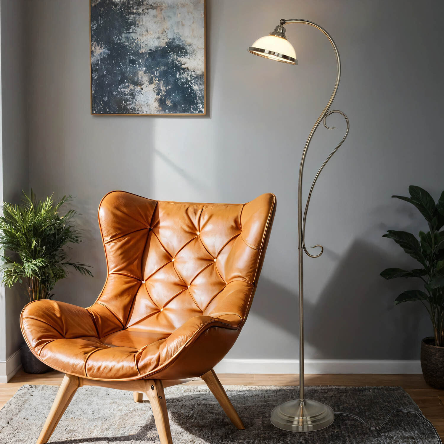 Lampe, Mobiliar, Malerei, Stuhl, Stehlampe