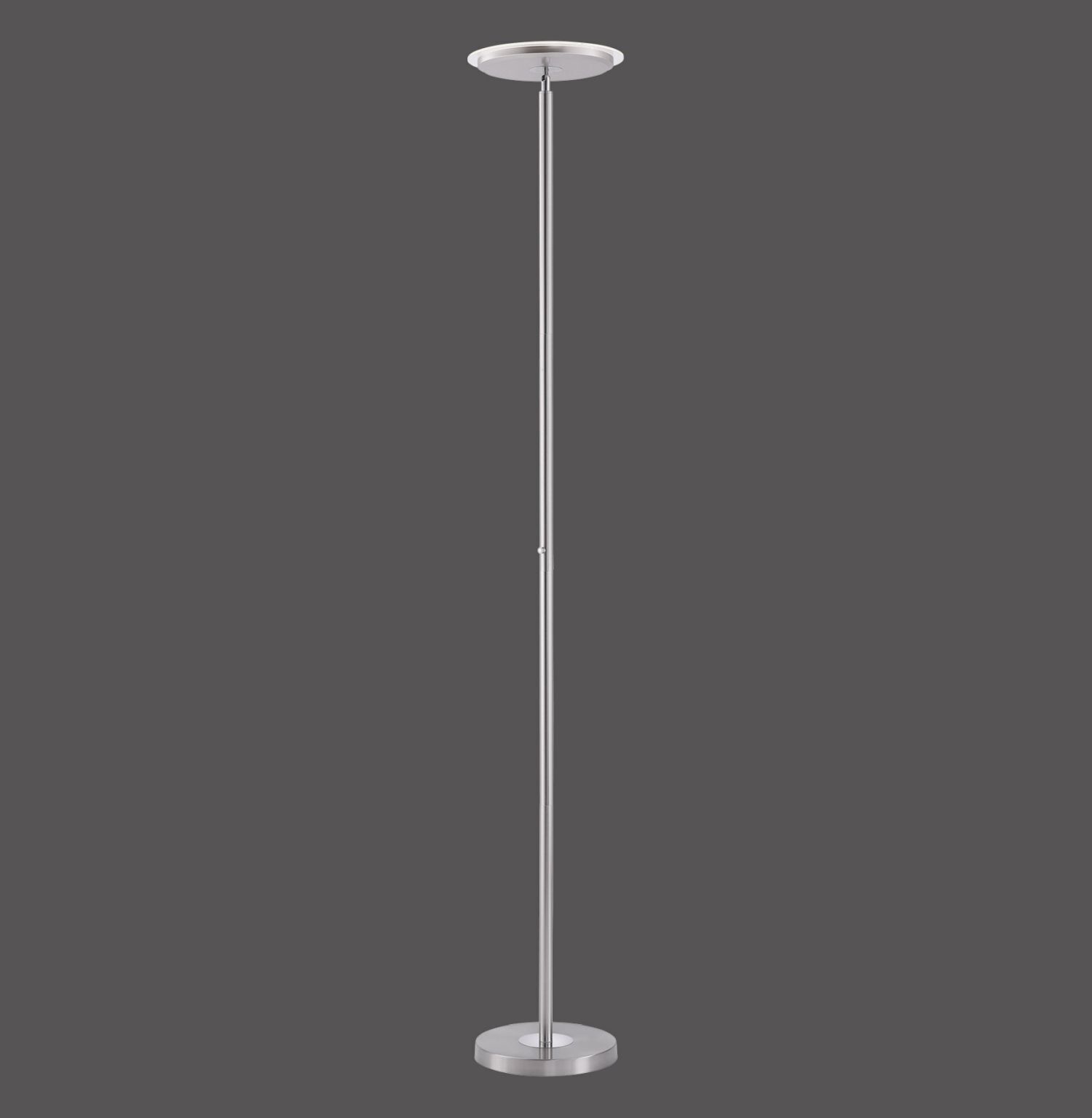 Flexibler LED Deckenfluter Stahl Touch 181 cm dimmbar Lampe