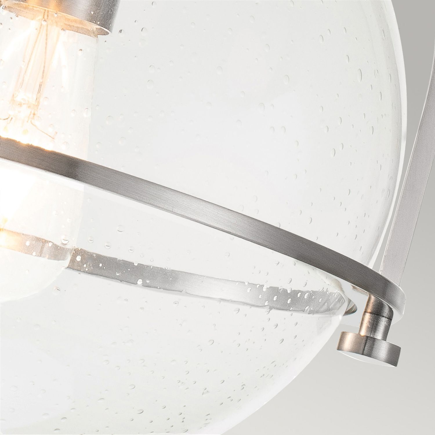 Deckenlampe Metall Glas D: 28,2 cm rund E27 SAGAR glas, hängelampe, deckenleuchte, metall, glühbirne