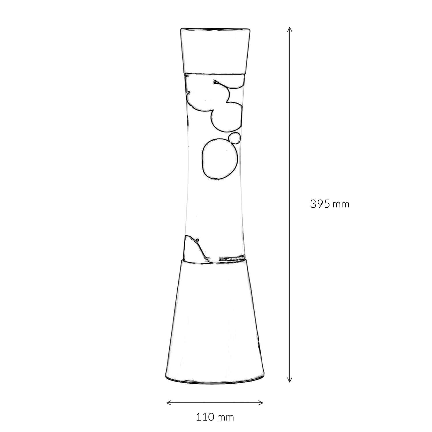 Feurige Lavalampe Rot Orange SANDRO 39cm mit Schalter Glas, Diagramm, Handlung