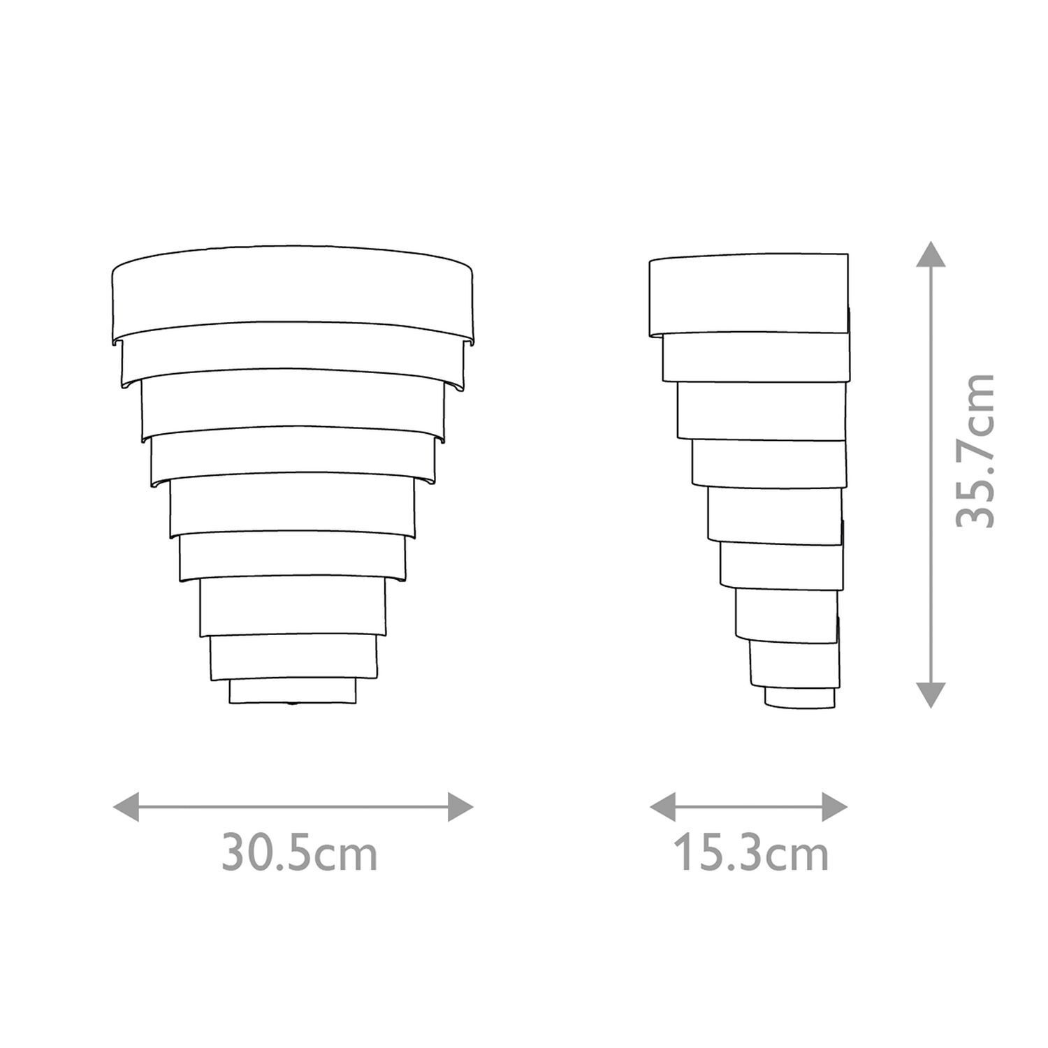 Applique LED H : 35,7 cm en laiton vieilli aspect albâtre