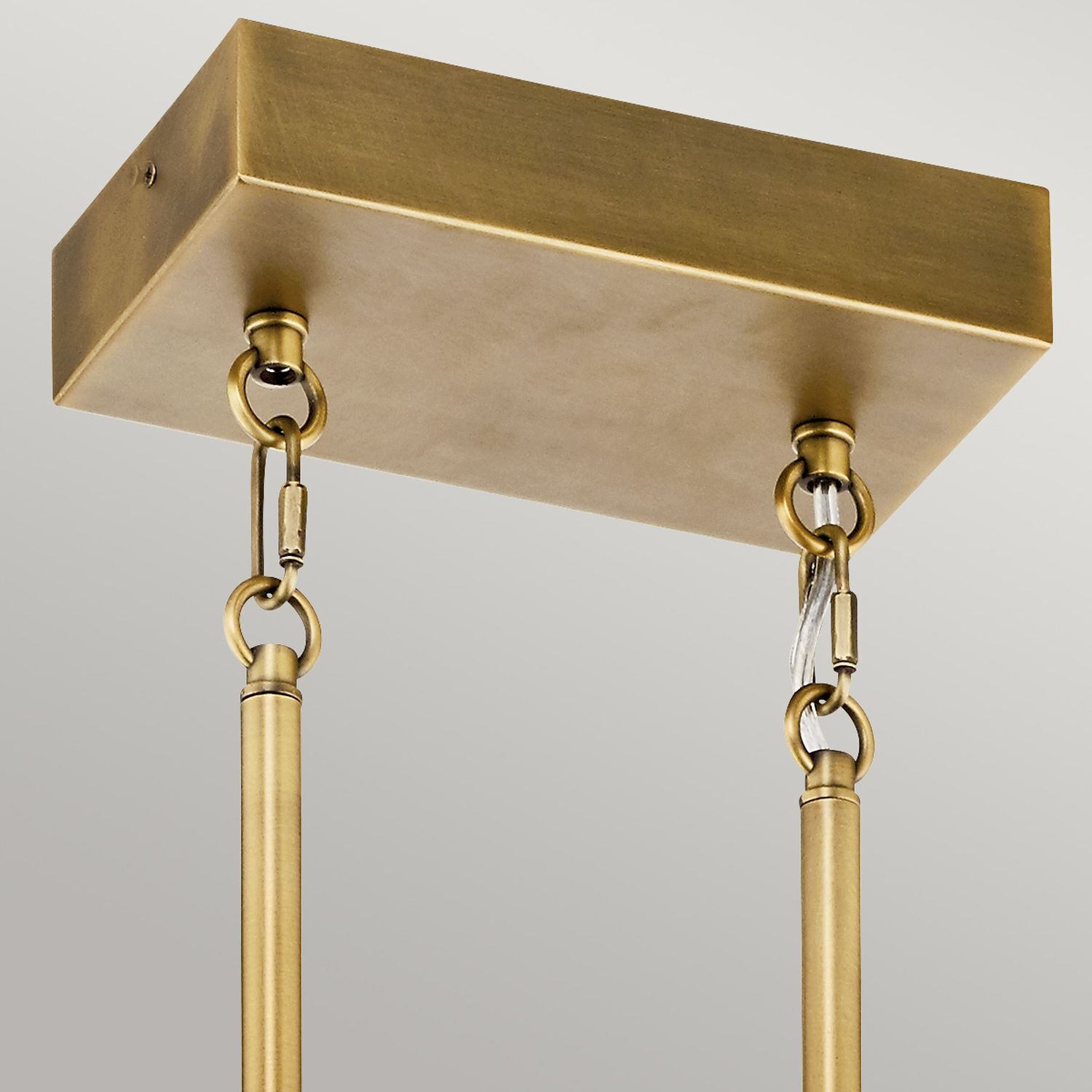 Suspension LED métal verre L : 92,5 cm en laiton Bronze, Gold