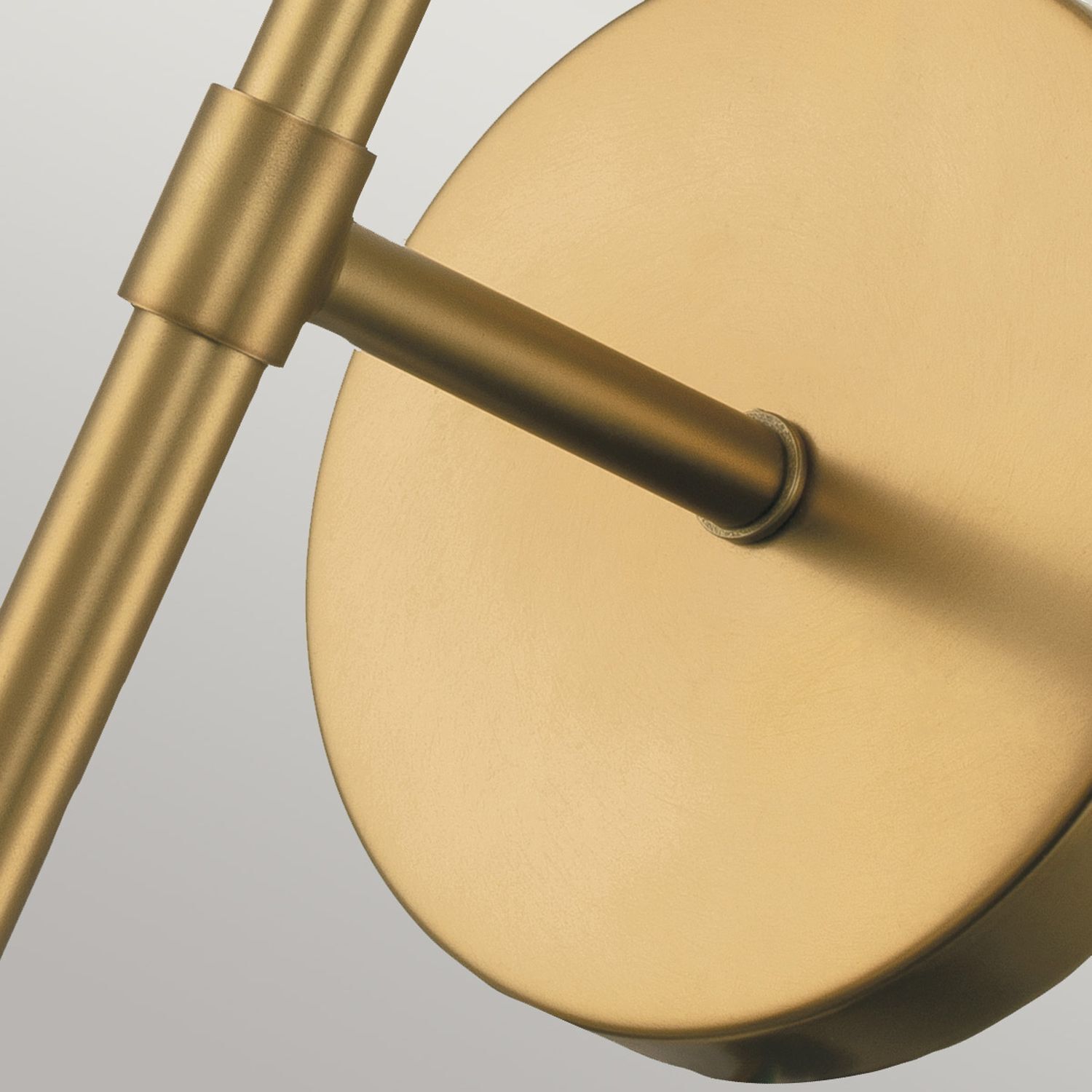 Badlampe Wand Metall Glas IP44 H: 40,3 cm in Messing Antik gold, metallic, stuhl, bein, runde-sitzfläche