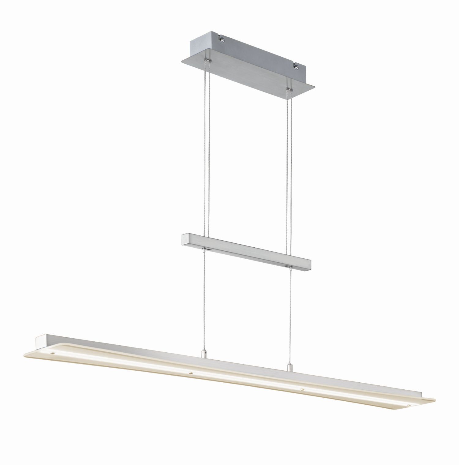 Große LED Hängeleuchte Metall Glas Touch Dimmer Nickel Leuchte, Gerät, Deckenventilator, Elektrisches Gerät