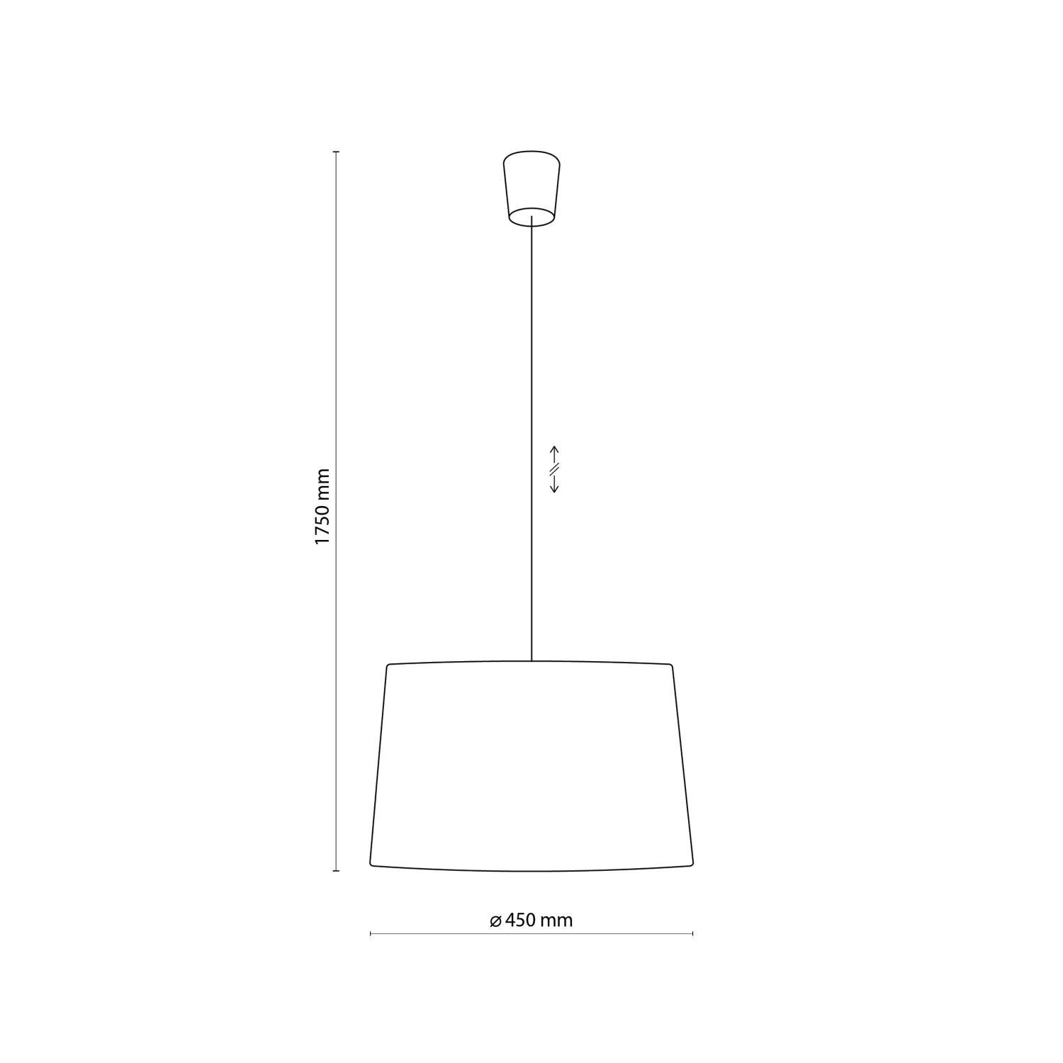 Pendelleuchte Stoff Ø 45 cm Weiß höhenverstellbar Modern