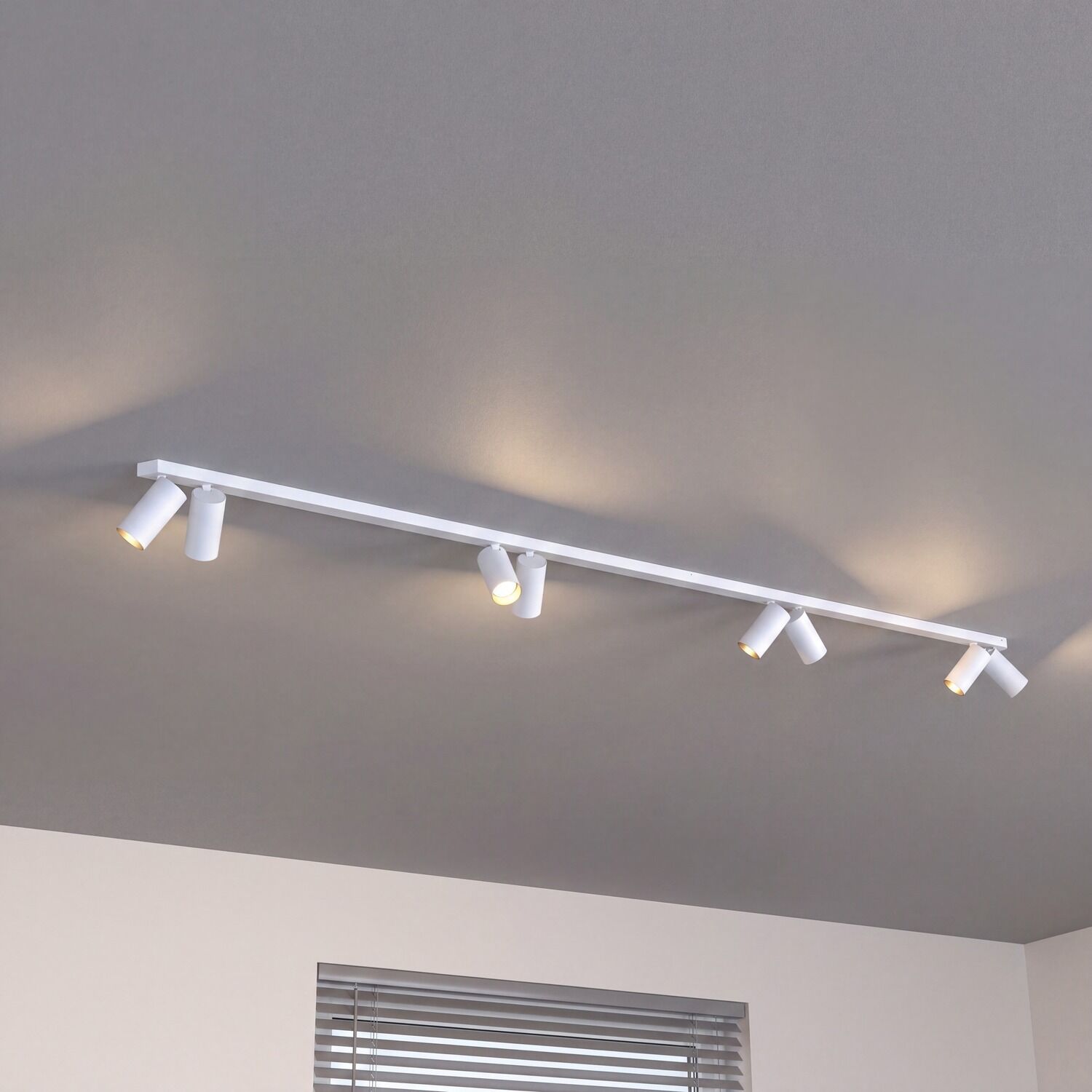le67084-deckenstrahler-arbeitszimmer-wohnzimmer-flur-innen-metall-kunststoff-modern-8-flammig-gu10-ip20-weiss-gold-06 deckenleuchte, spotlights, track lighting, weiß, modern