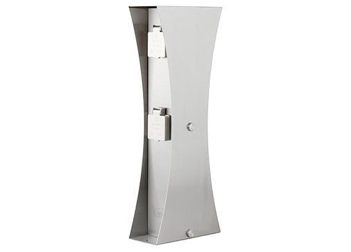 Edelstahl Steckdosensäule außen 4-fach 46cm IP44