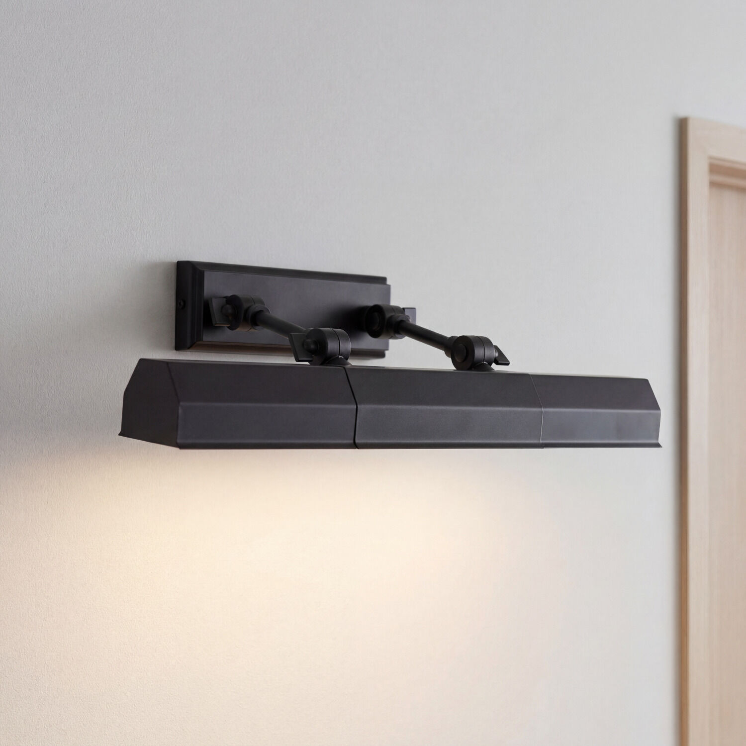 Bilderleuchte Schwarz Metall 40 cm E14 schwenkbar