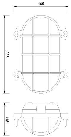 LED Außenwandleuchte Messing IP54 Haustür Maritim