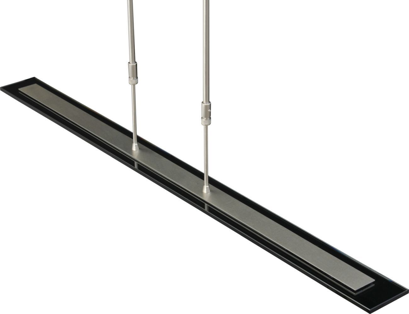 Suspension LED à intensité variable Noir avec abat-jour en verre