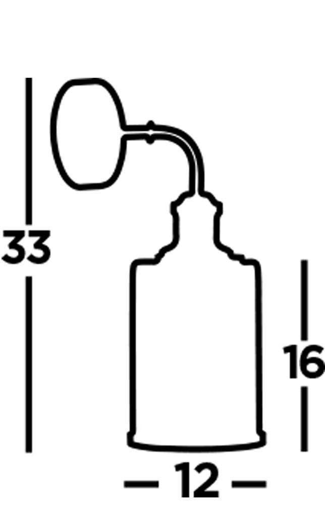 Wandleuchte E27 in Messing Antik Klar Glas Metall Vintage Diagramm, Handlung, Beleuchtung, Lampe