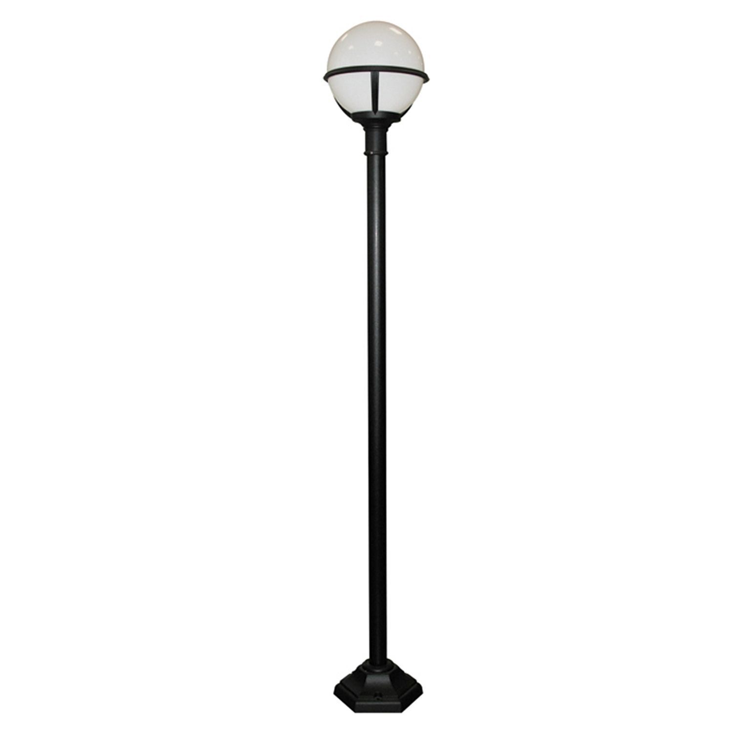 Lampe d'allée haute Noir 181cm Boule Jardin Vintage