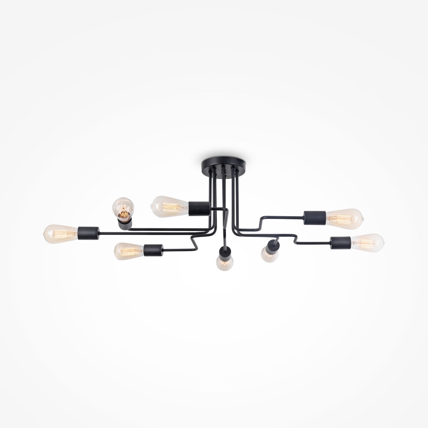 Deckenleuchte Metall E27 Schwarz Retro Design LENI Deckenleuchte, Kronleuchter, Lampe