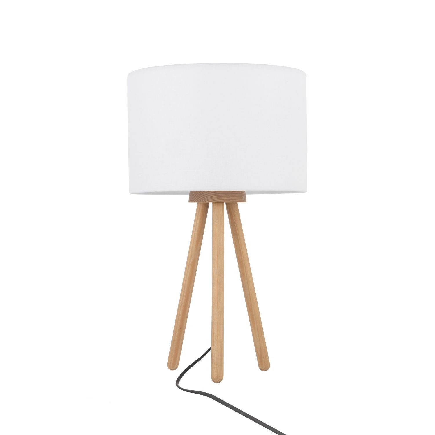 le60791-tischleuchte-tischlampe-dreibein-holz-stoff-46-cm-klein-natur-skandinavisch-e27-4 Tischleuchte, Lampenschirm, Holzfuß, Stehlampe, weiß