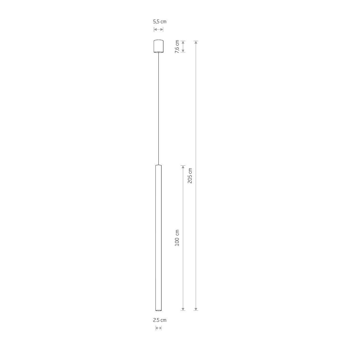 Lampe à suspendre ronde Blanc Métal Ø2,5cm G9 Moderne CULT
