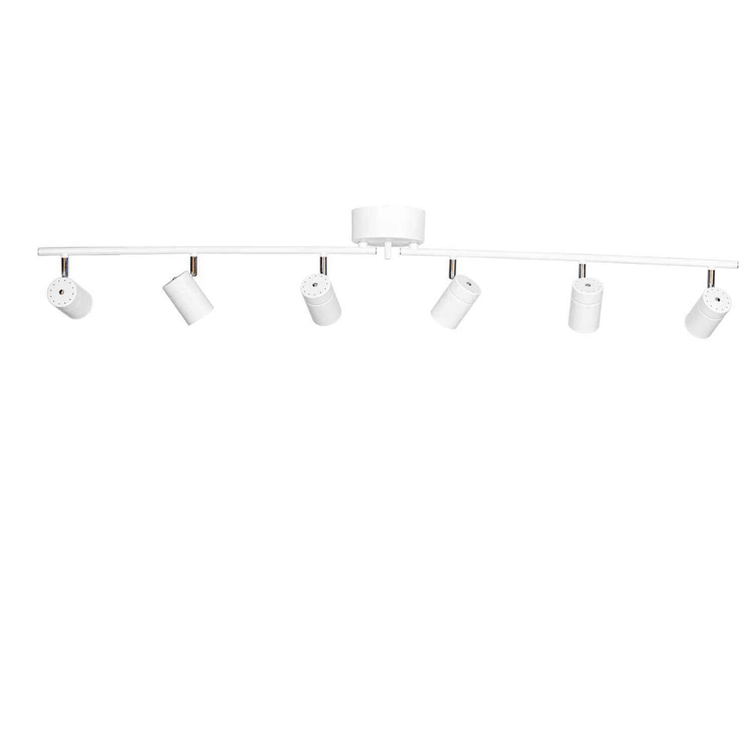 Deckenstrahler 6-flammig GU10 124 cm lang XXL Weiß Beleuchtung