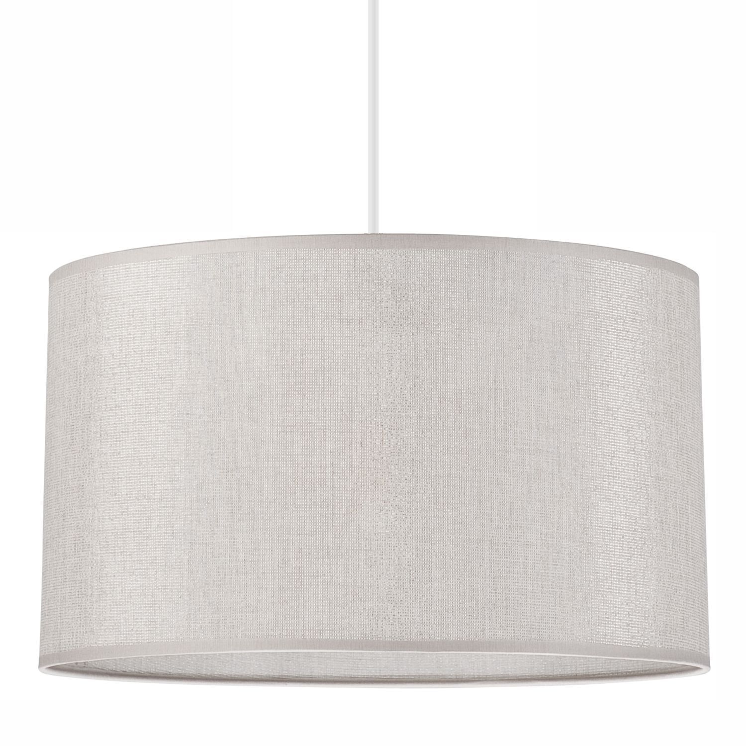 Hängelampe Stoff in Silber Ø 35 cm verstellbar Modern E27