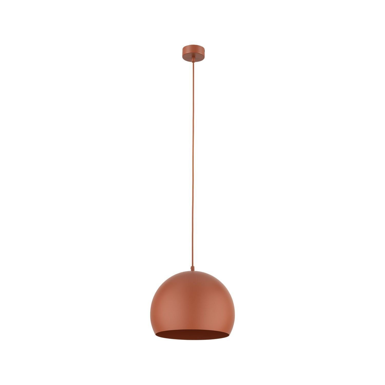Hängelampe Metall rund Ø 27 cm Rot verstellbar E27 Kugel Retro